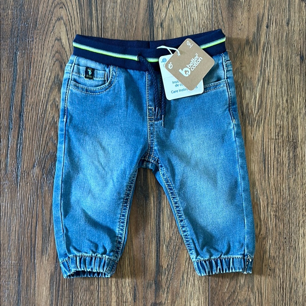 Mayoral Blue Jogger Jeans Elastic Cuffs